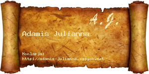 Adamis Julianna névjegykártya